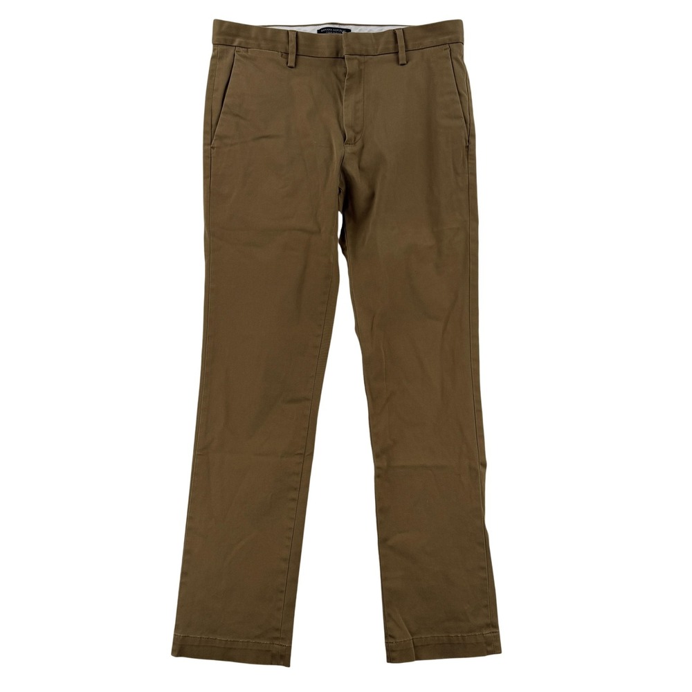 Banana Republic Aiden Chino Pants Mens 32x32 Brown Slim Rapid Movement Stretch
